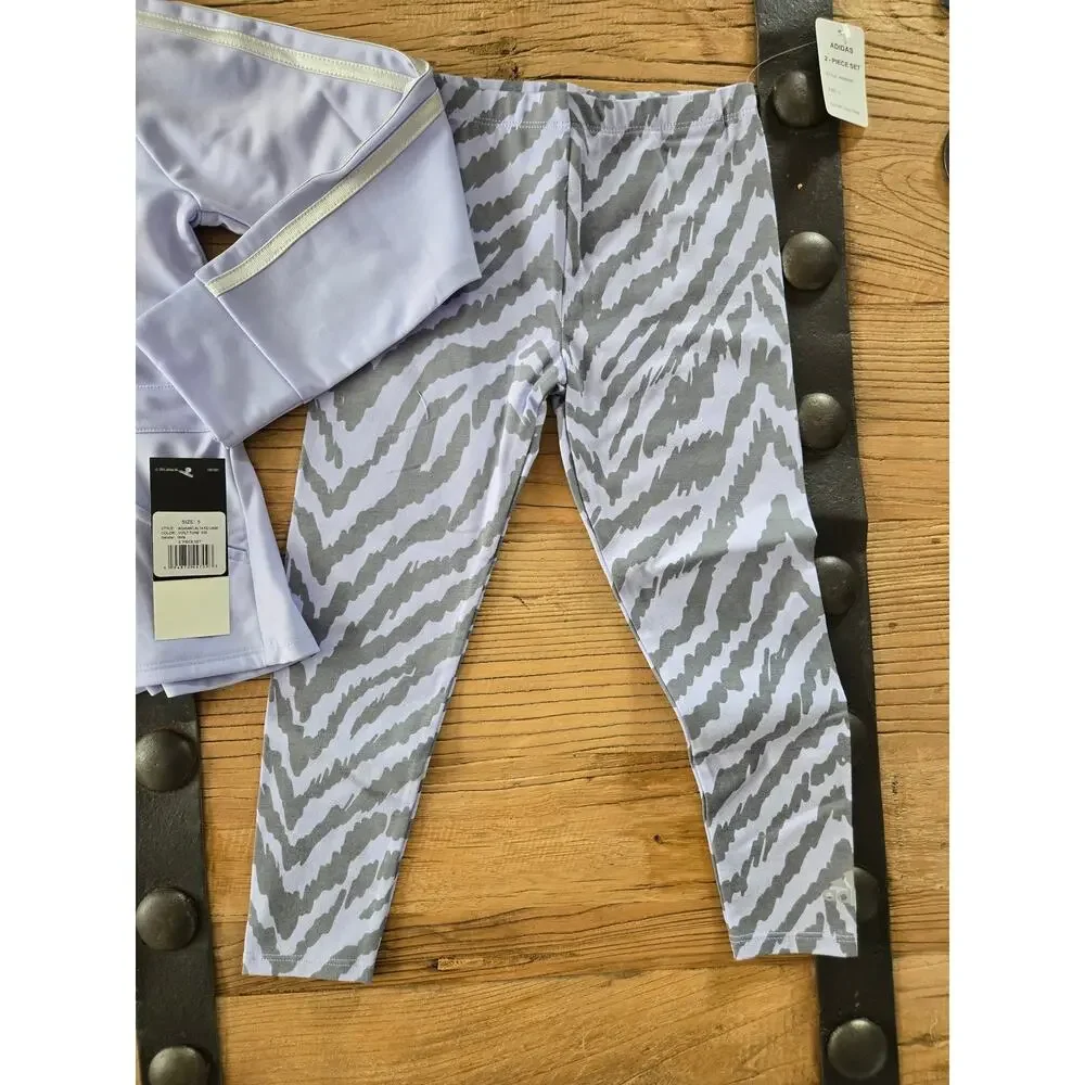 adidas Pastel Purple Matching Athleaisure Set sz 5 New